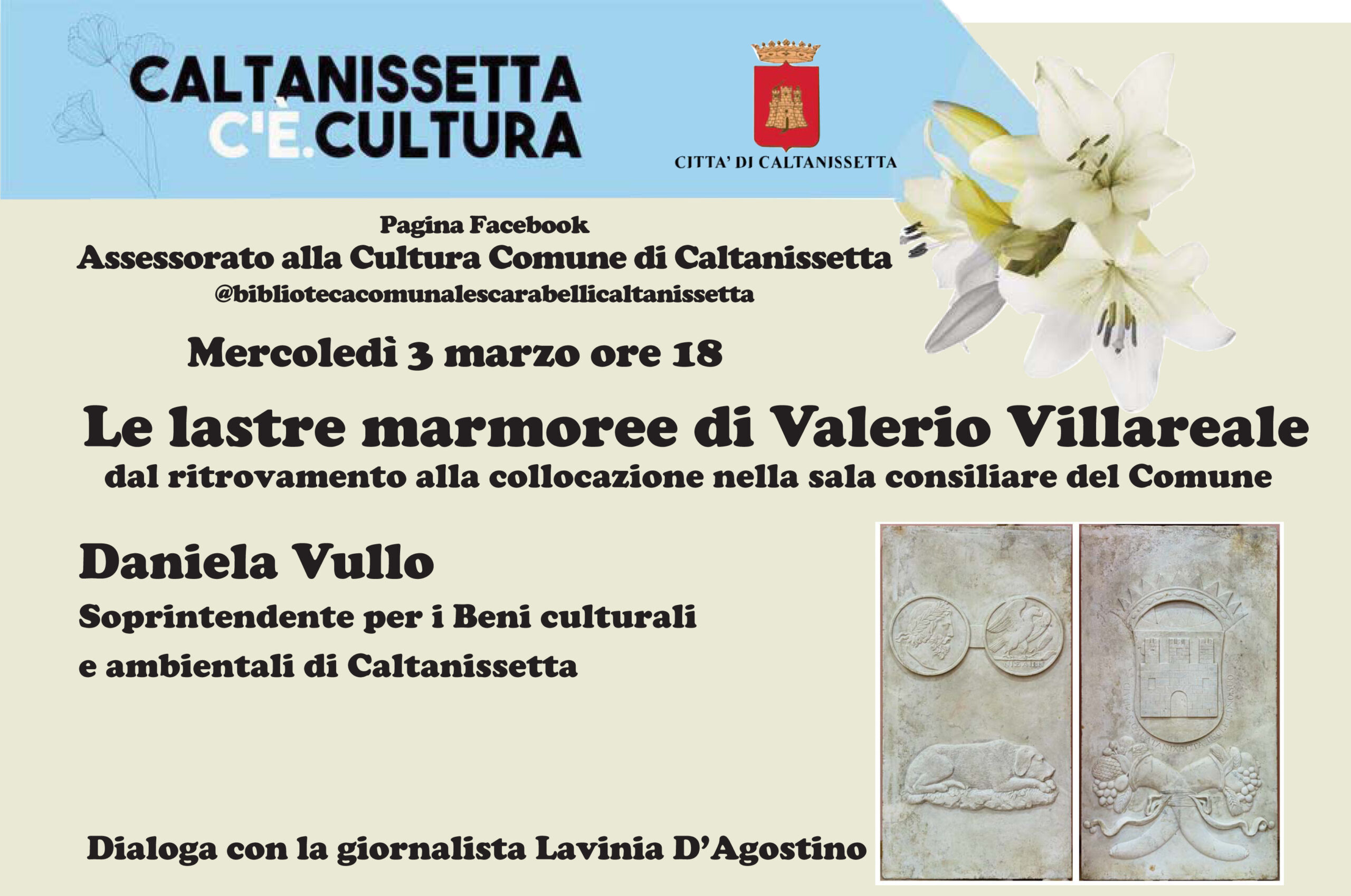 Le lastre marmoree di Valerio villareale, dal ritrovamento alla collocazione nella sala consiliare del Comune