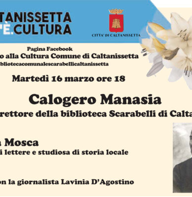 Calogero Manasia, primo direttore della biblioteca Scarabelli di Caltanissetta