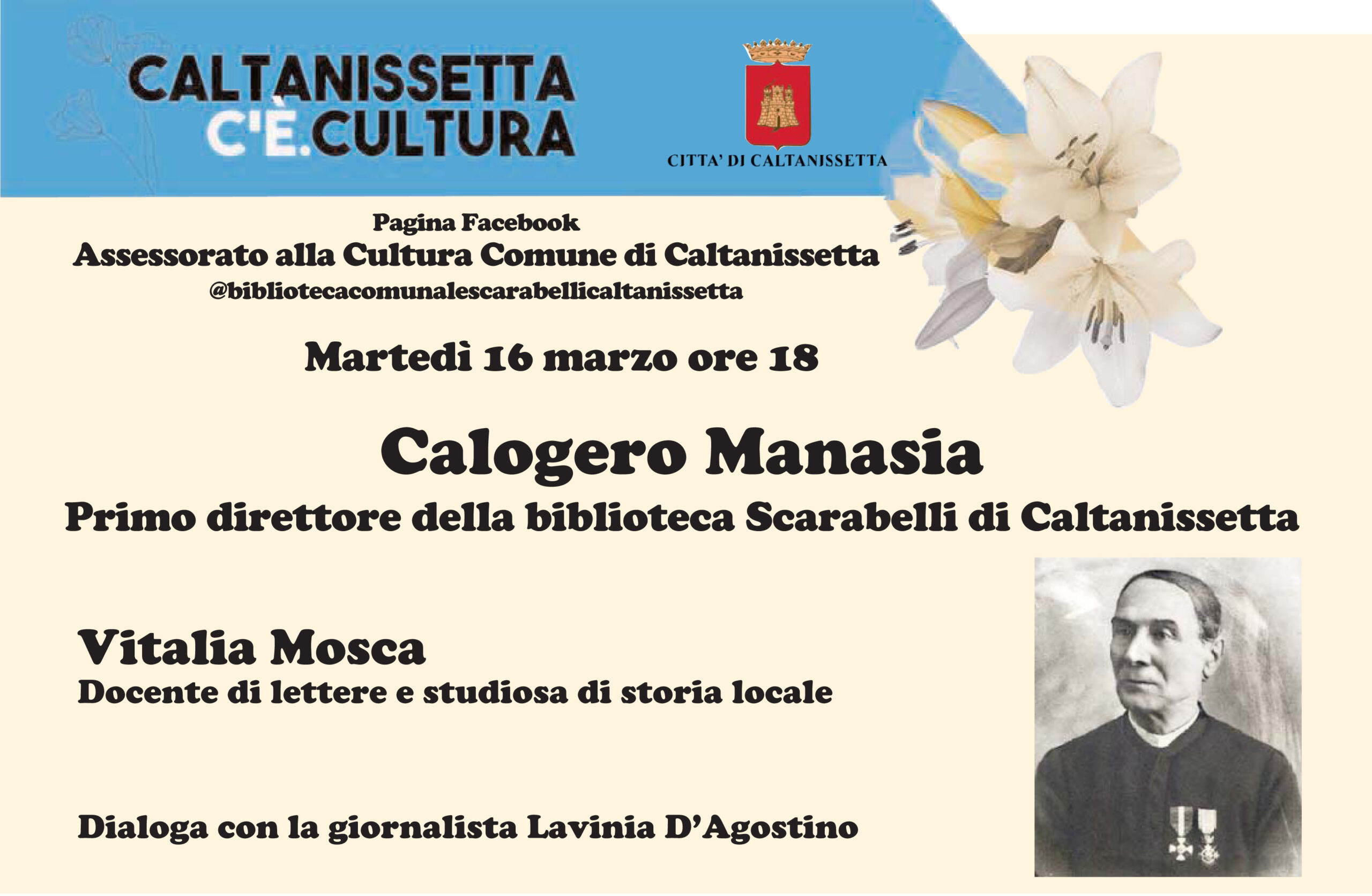 Calogero Manasia, primo direttore della biblioteca Scarabelli di Caltanissetta